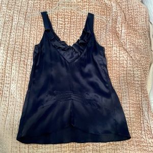 Blue silk dressy cami